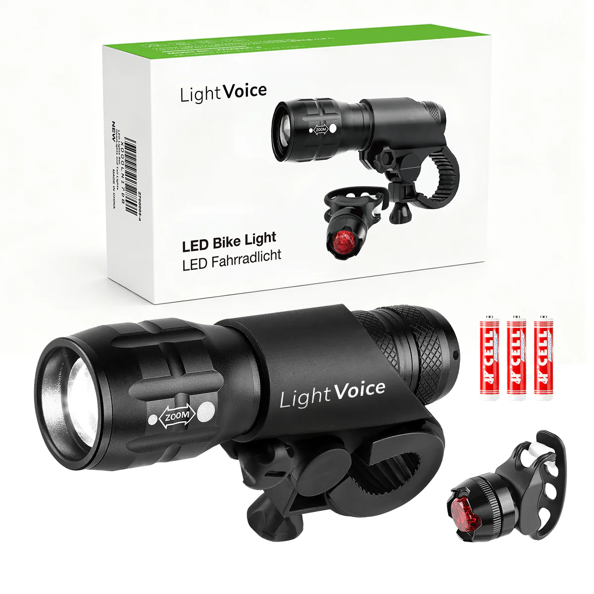 LightVioce LED Bike Light Set - Image 2